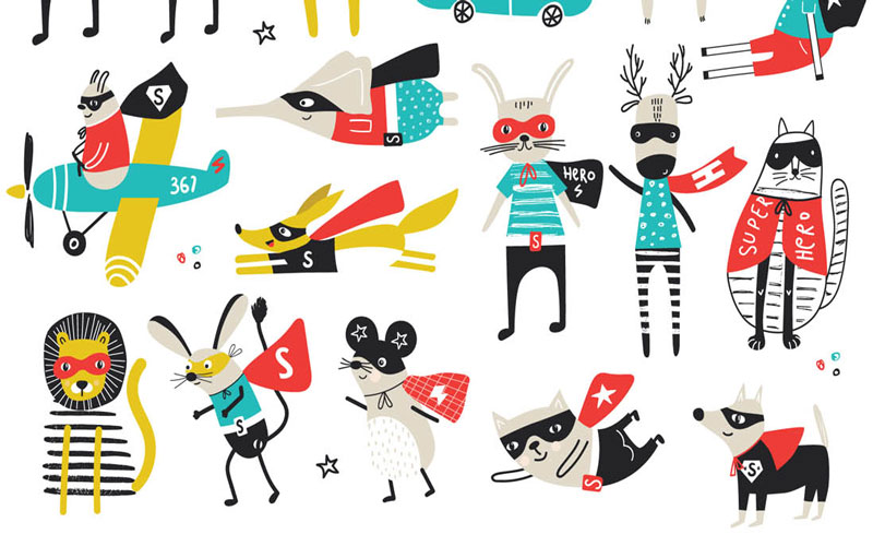 kids graphic designs bundle - All Animals