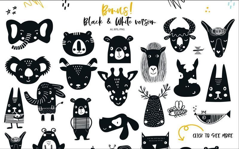 Black & White Characters