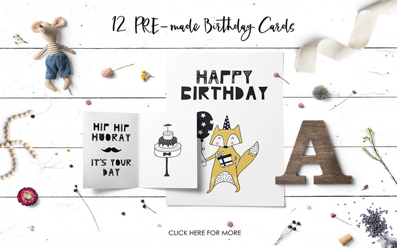 Kids Graphic Design Bundle - Birthday Cards