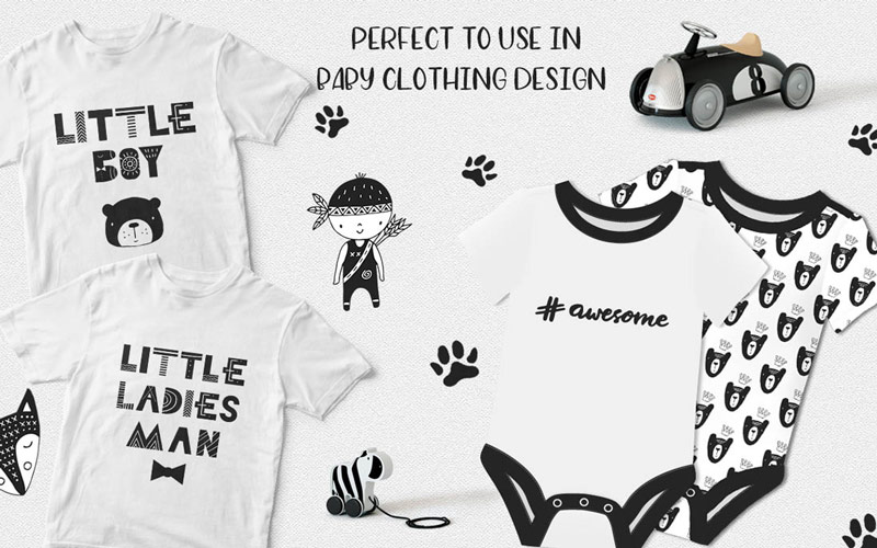 Kids Graphic Design Bundle - Black Clothes