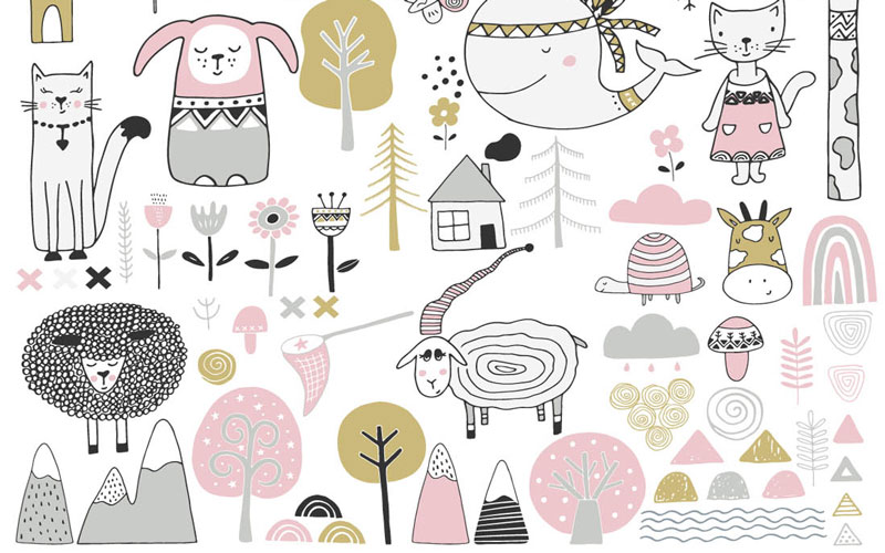 Kids Graphic Design Bundle - Color Elements