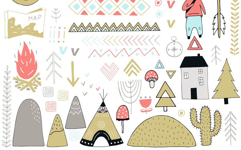 Kids Graphic Design Bundle - Color Elements