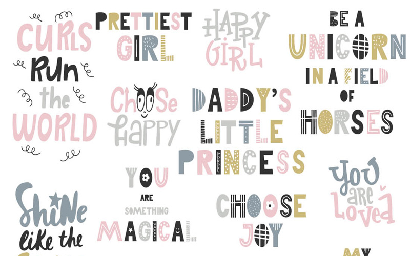 Kids Graphic Design Bundle - Color Lettering