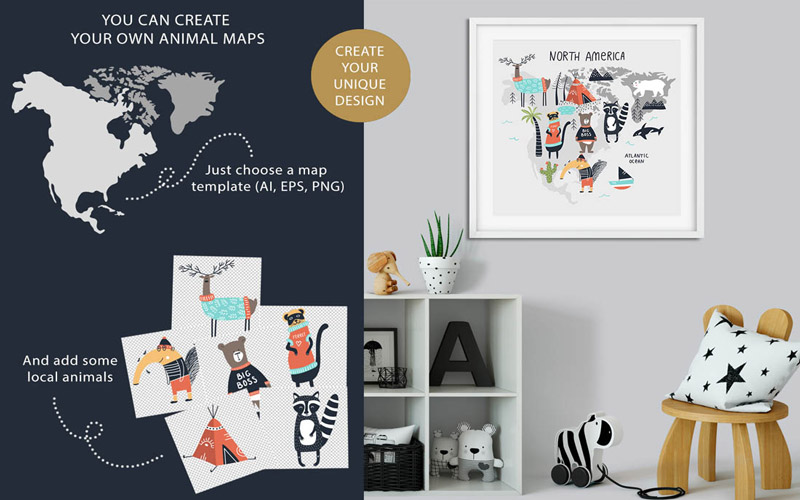 Kids Graphic Design Bundle - Maps