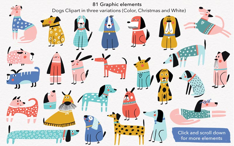 Kids Graphic Design Bundle - Dogs Collection