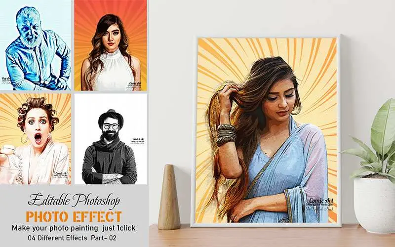 32 Editable Photo Effect Templates - Cosmic