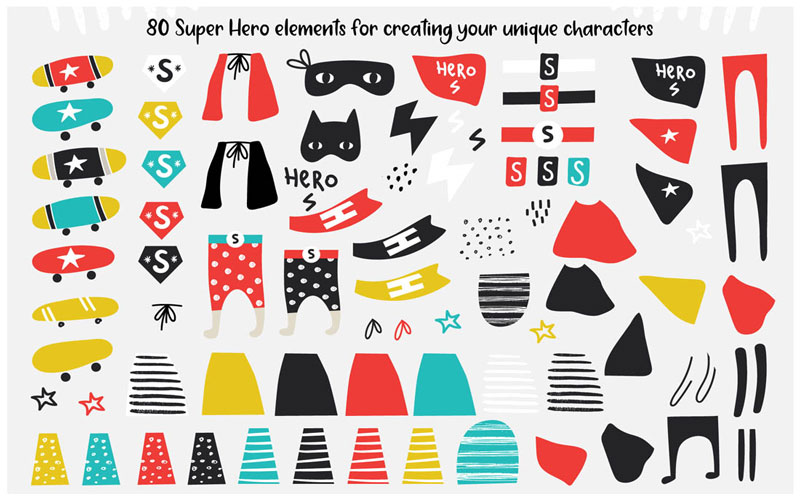 kids graphic designs bundle - Elements