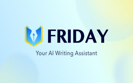 Cover Image of Friday AI with 'Friday' in bold as a heading in the center and a tagline 'Your AI Writing Assistance' below the heading.