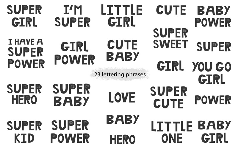 Kids Graphic Design Bundle - Lettering