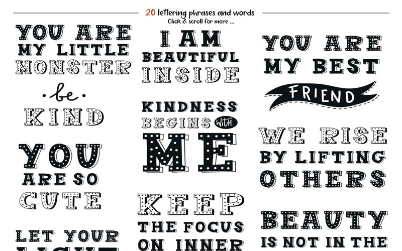 Kids Graphic Design Bundle - Lettering