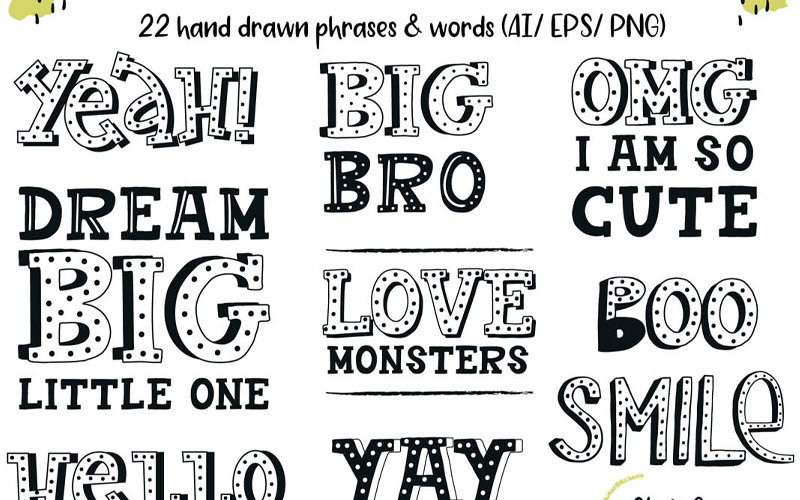 Kids Graphic Design Bundle - Lettering