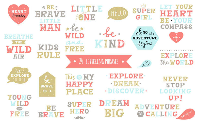 Kids Graphic Design Bundle - Lettering