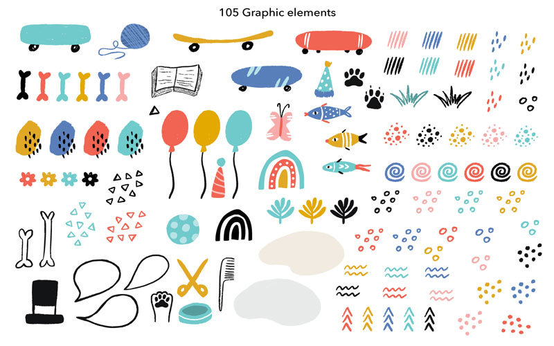 Kids Graphic Design Bundle - Other Elements