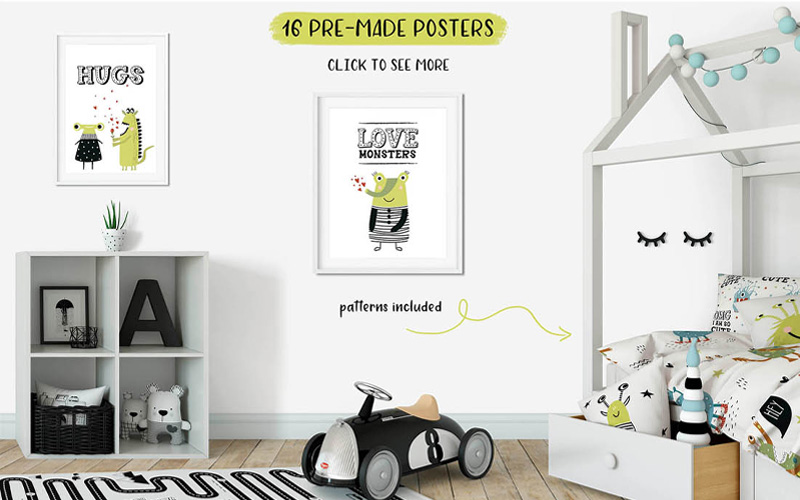 Kids Graphic Design Bundle - Patterns