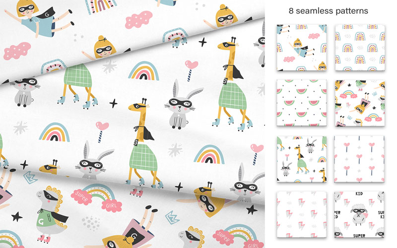 Kids Graphic Design Bundle - Patterns