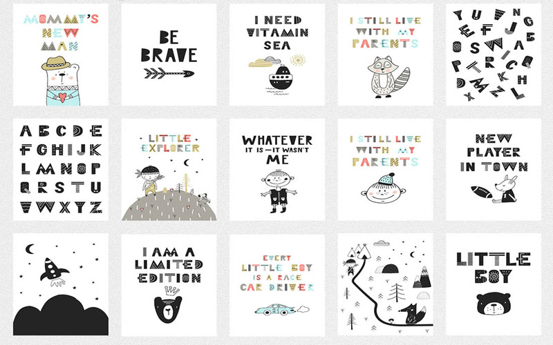Kids Graphic Design Bundle - Pre Made Cards