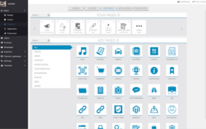 A preview of the features of the AppLoadYou Mobile App Creator which includes, all the widgets and the features which a user can add.