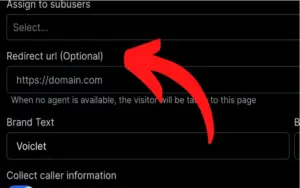 Voiclet - Redirect URL feature