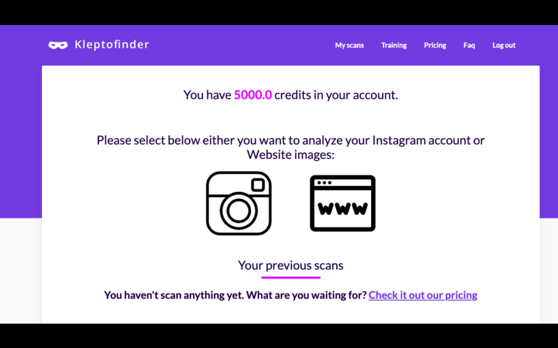 Kleptofinder Home-Page