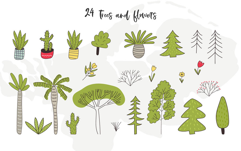 Kids Graphic Design Bundle - Trees