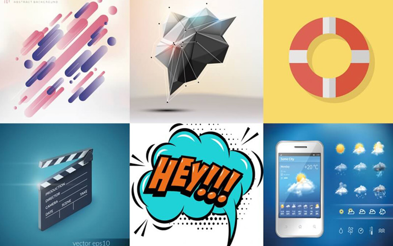 A Collage of Vectorstate Graphics