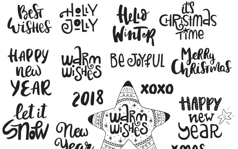 Black & White Lettering