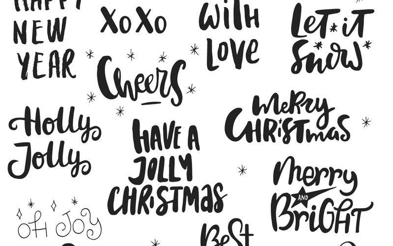 Kids Graphic Design Bundle - Black & White Lettering