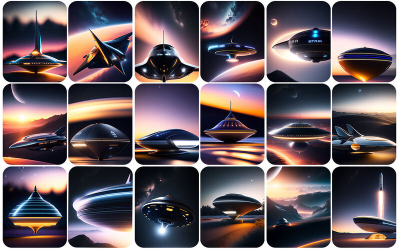 UFO Illustrated Images showcasing a collage of UFO's