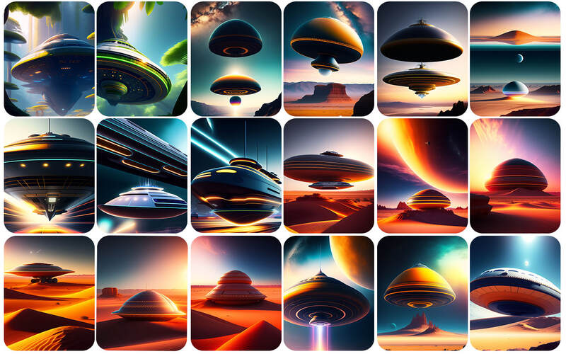 UFO Images Bundle showcasing animated UFO'S