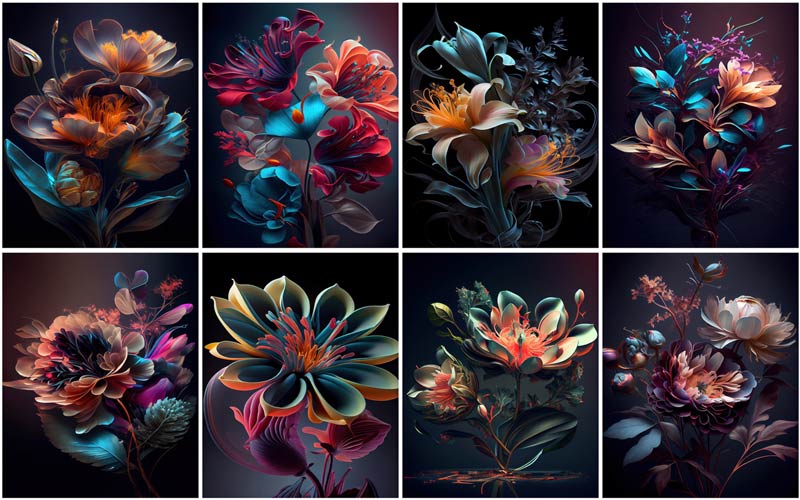 A carousel of captivating close-up flower photographs
