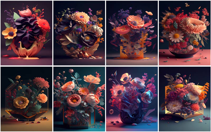 250+ Floral Arrangement Images Bundle Canva Preview Four