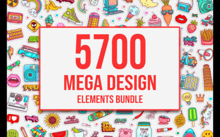5700 Graphic Design Elements Bundle Featured Image