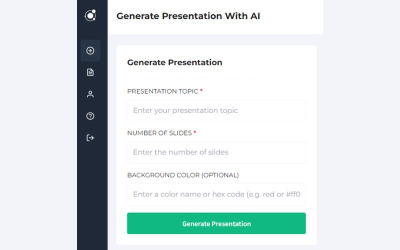 AI Generated Presentations