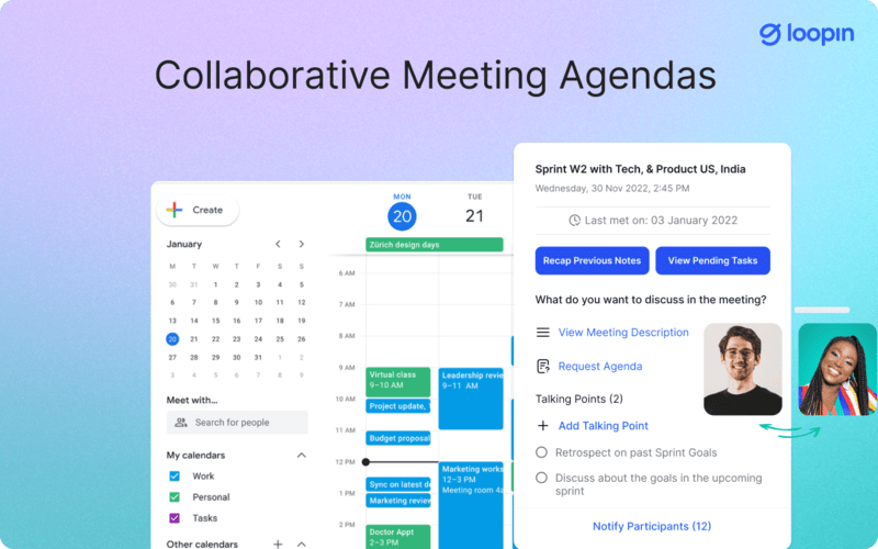 Loopin Meeting Assistant Enables Collaborative Meeting Agendas