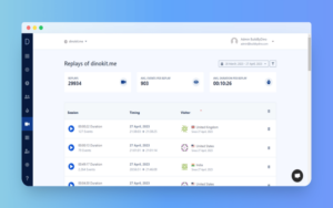 DinoKit Replay Dashboard - web analytics tool