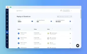DinoKit Replay Dashboard - web analytics tool