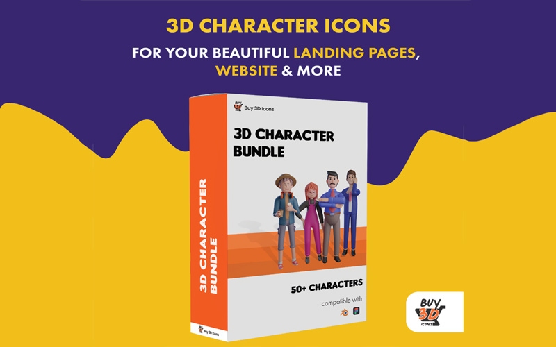 50+ Premium 3D Character Illustrations