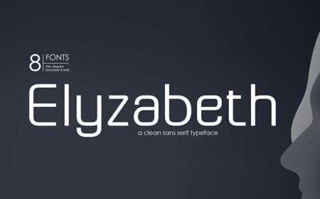 Elyzabeth Pro - Featured Image - The name of the fonts bundle is written on a black background.