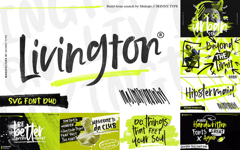 The Hand-Lettered Fonts Collection Bundle - Livington