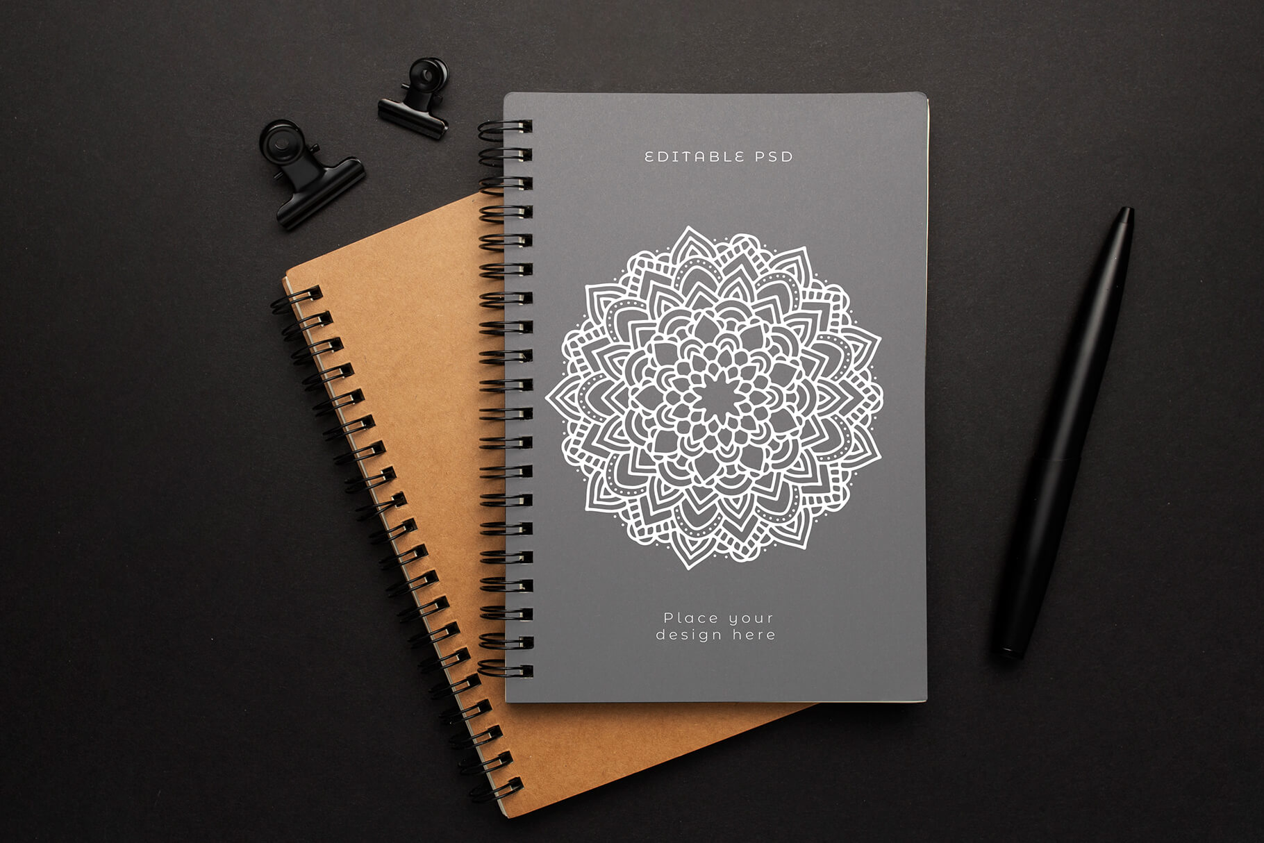 5700 Graphic Design Elements Bundle - Mockup Preview - Notebooks