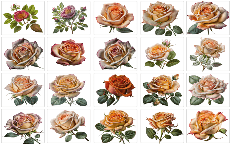 240 Rose Images Bundle Canva Preview Nine