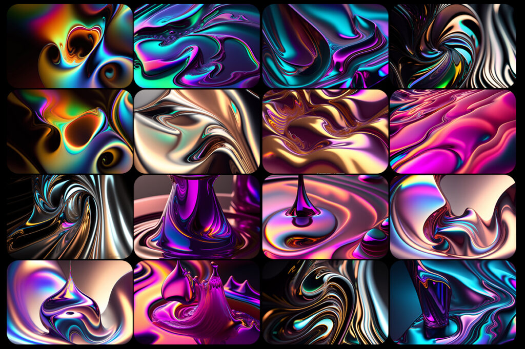 Liquid Metal Backgrounds: - Preview Four