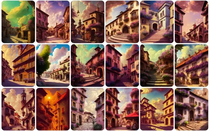 110+ Renaissance-Inspired Paintings - Preview - Three "A collection of Renaissance-style art pieces depicting historical scenes, portraits, and landscapes."