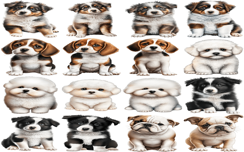 120 PNG Sublimation Puppies T Preview One
