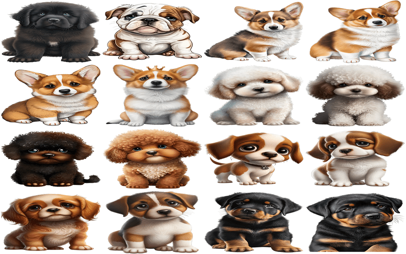 120 PNG Sublimation Puppies T Preview Six