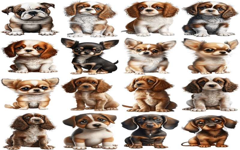 120 PNG Sublimation Puppies T Preview Two