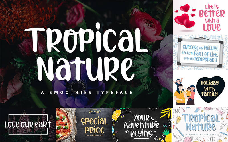 The Hand-Lettered Fonts Collection Bundle - Tropical Nature