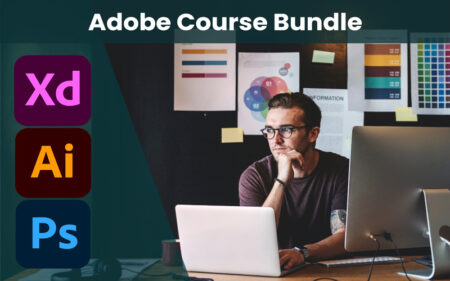 Featured Image Of Adobe Course Bundle wherein a man is showed sitting in his office in front of his laptop, thinking.