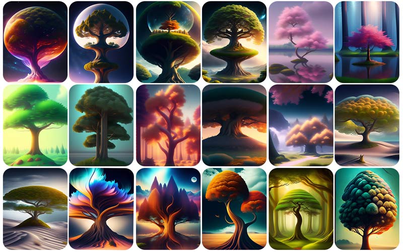 Illustration of a tree, showcasing their beauty - tree graphics