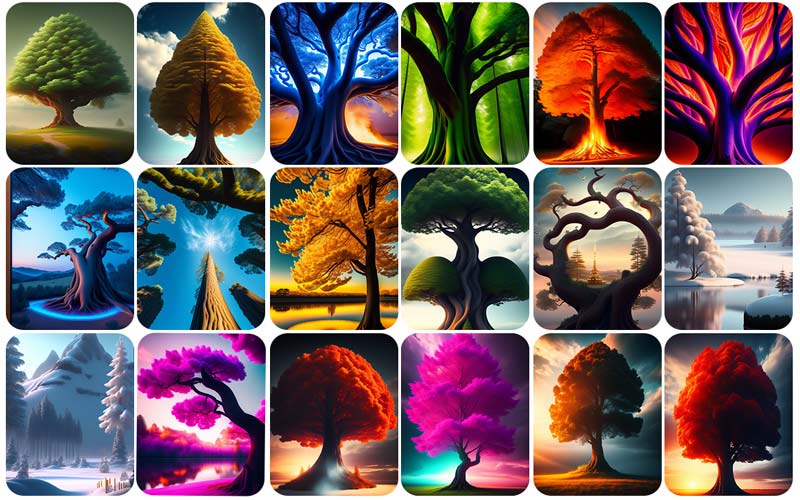 Nature inspired artwork depicting a tree